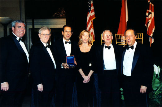 photo of six people at the awards gala