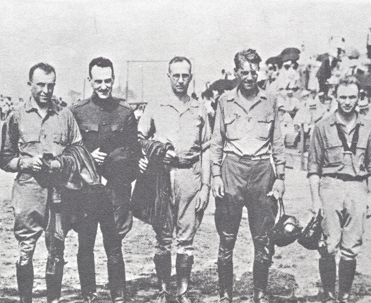 Edward Gardner, Captain Benjamin Lipsner, Maurice Newton, Max Miller, and Robert Shank