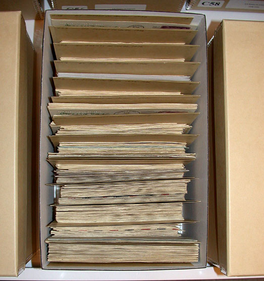 a box of orderly papers