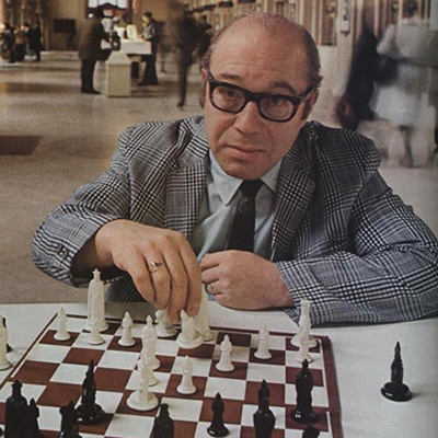 A man playing chess