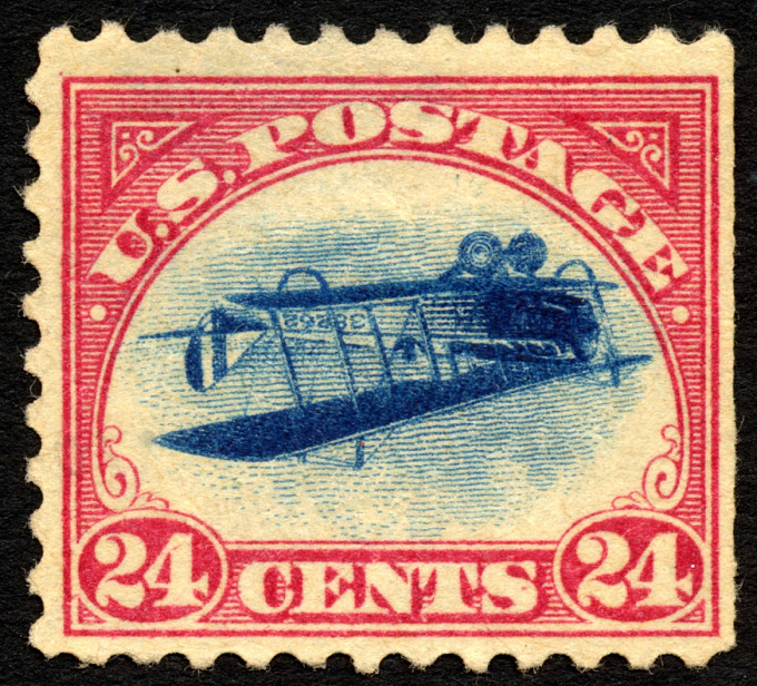 US Airmail Stamps Inverted Jenny National Postal Museum