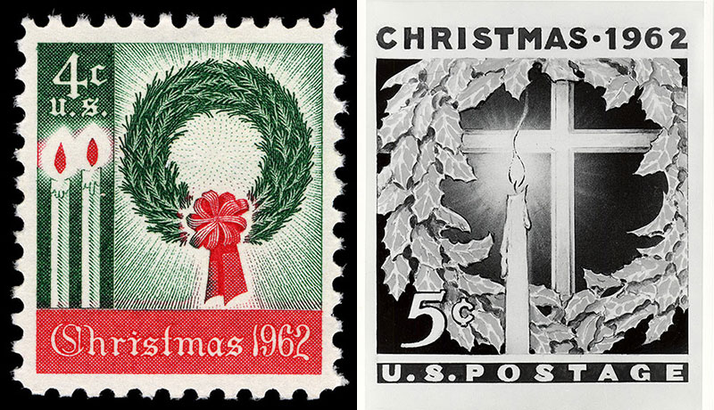 christmas postage stamp