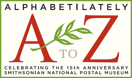 Celebrating the 15th Anniversary, Smithsonian National Postal Museum- Alphabetilately A to Z logo