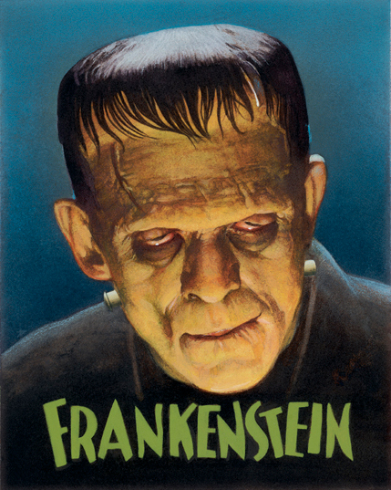 painting of Boris Karloff as Frankenstein's monster
