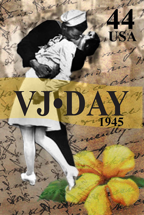 44-cent VJ-Day stamp design