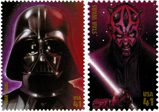 Two Star Wars stamps