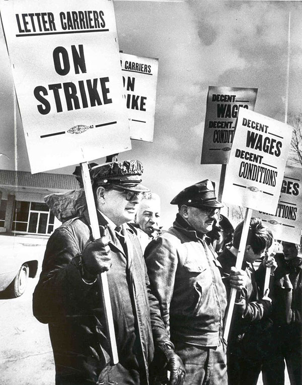 Mail carriers on strike