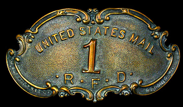 An ornate RFD Badge of service