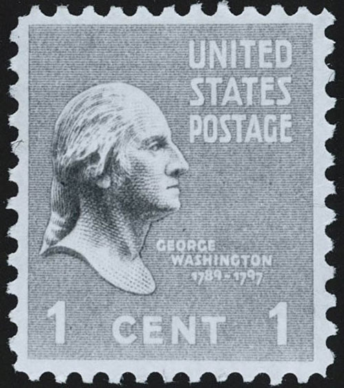 1-Cent Washington stamp