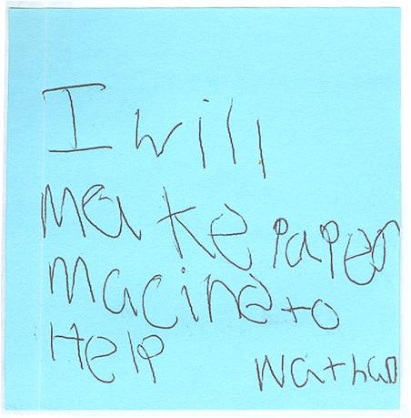 I will make paper machine to help. Nathan