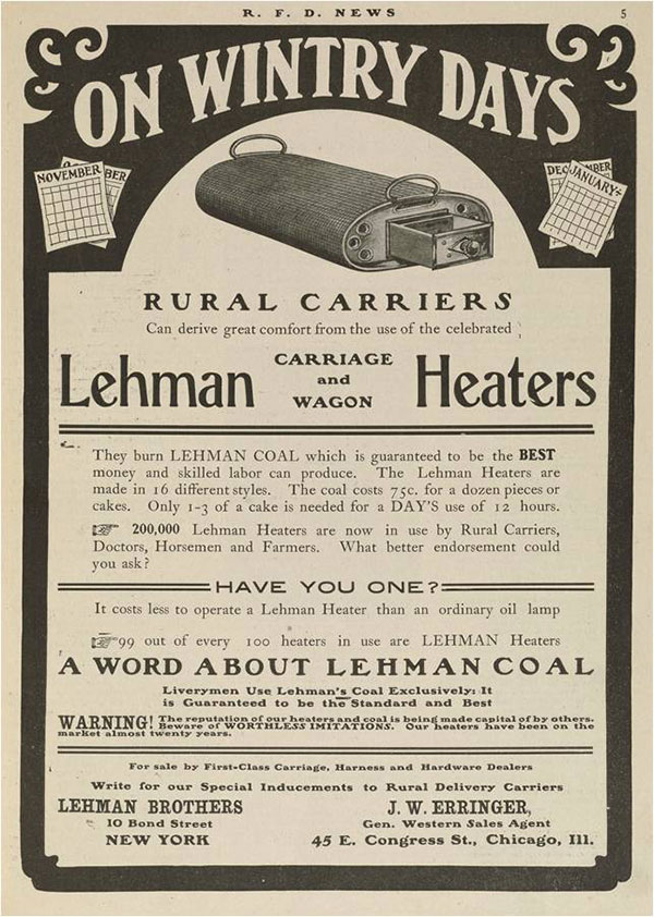 Lehman Carriage heater ad