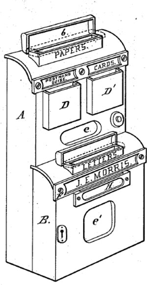 Illustration of a J. E. Morris mailbox