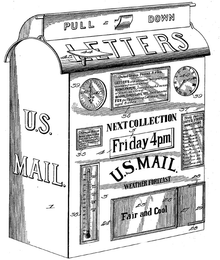 Illustration of a mailbox that showed information for the user