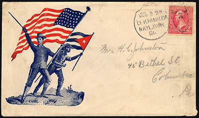 Spanish-American War patriotic cover, 1898