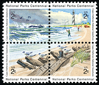 2¢ Cape Hatteras block of four