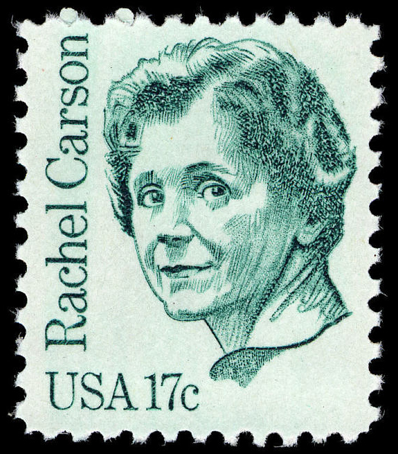 Stamp featuring portrait of Rachel Carson