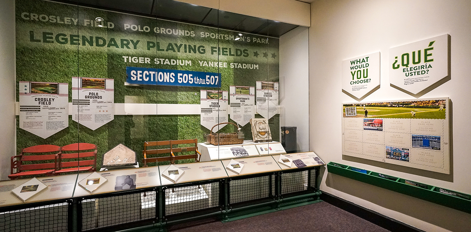 Cases containing objects that came from baseball fields