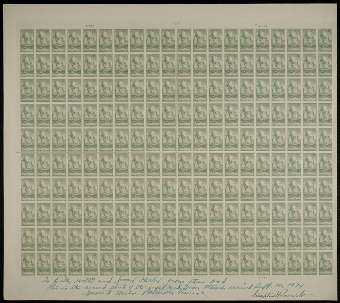 8-cent National Parks Zion original Farley's Follies uncut press sheet of 200