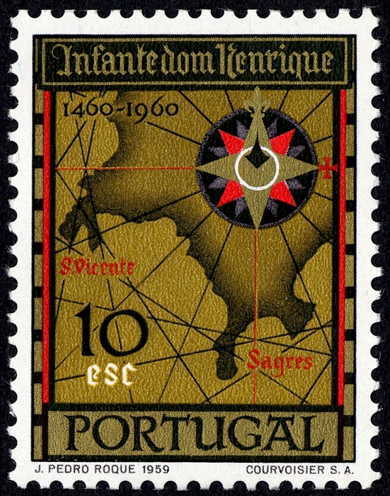 10e Chart of Portugal's Sagres Region stamp