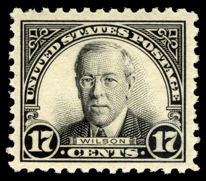 Sello Woodrow Wilson de 17 centavos