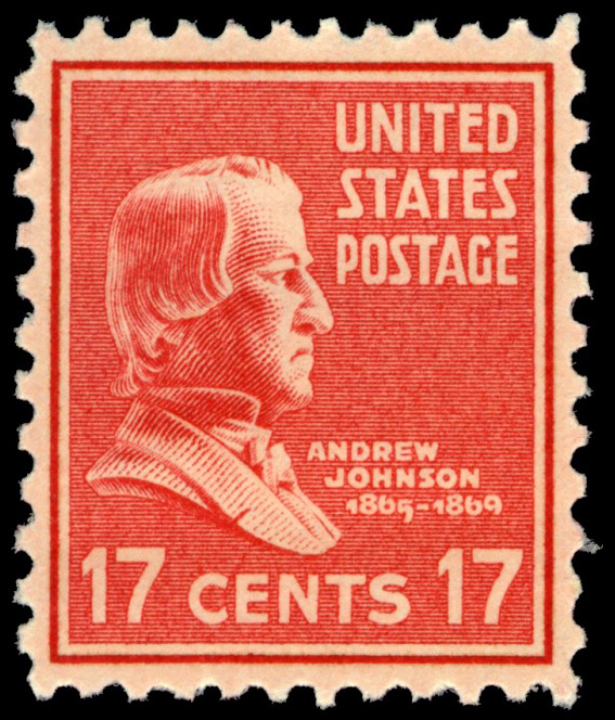 Sello de Andrew Johnson de 17 centavos