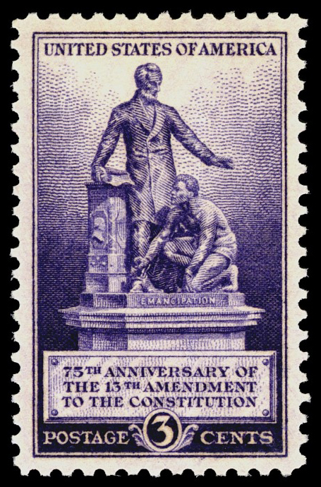 Sello del Monumento a la Emancipación de 3 centavos