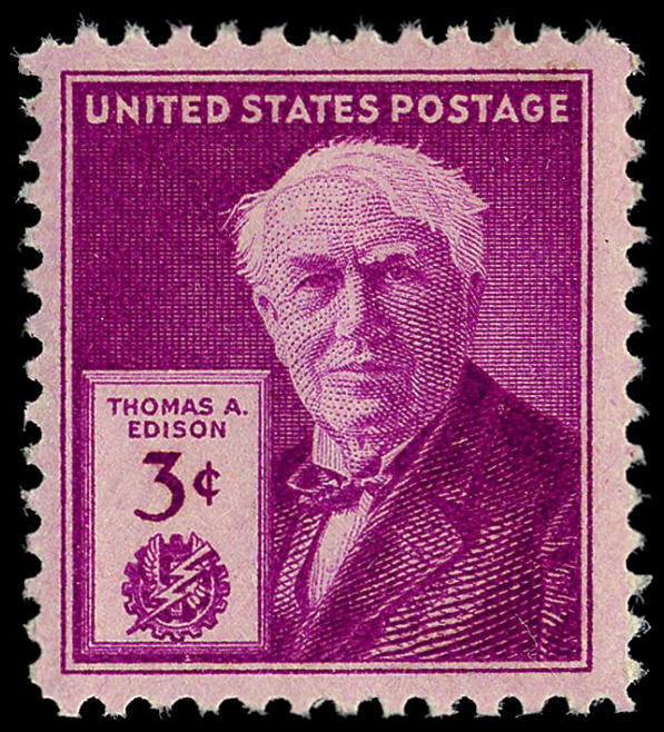 3-cent Thomas A. Edison stamp