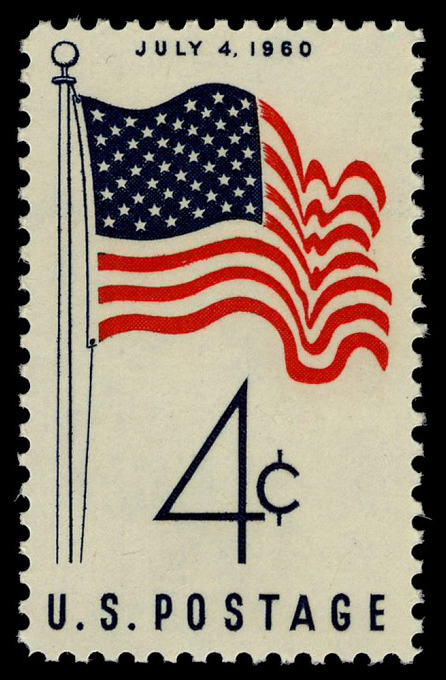 4-cent 50-Star Flag stamp