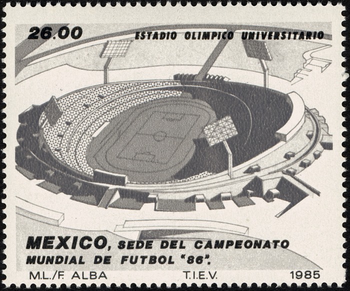 Le timbre 26p du Stade olympique
