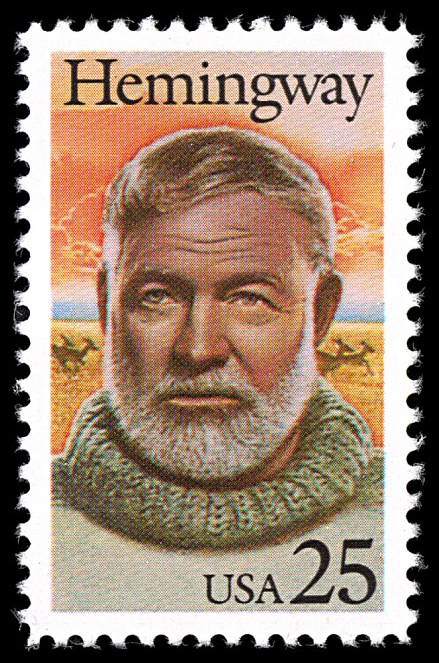 Timbre Ernest Hemingway de 25 cents