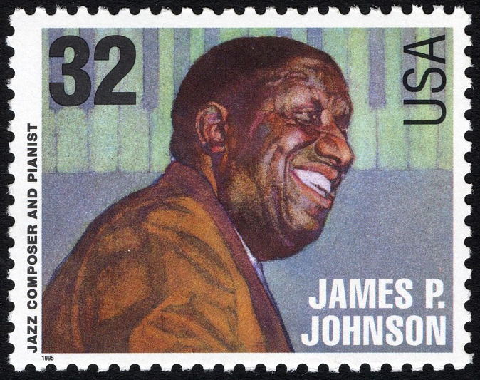 Sello de James P. Johnson de 32 centavos