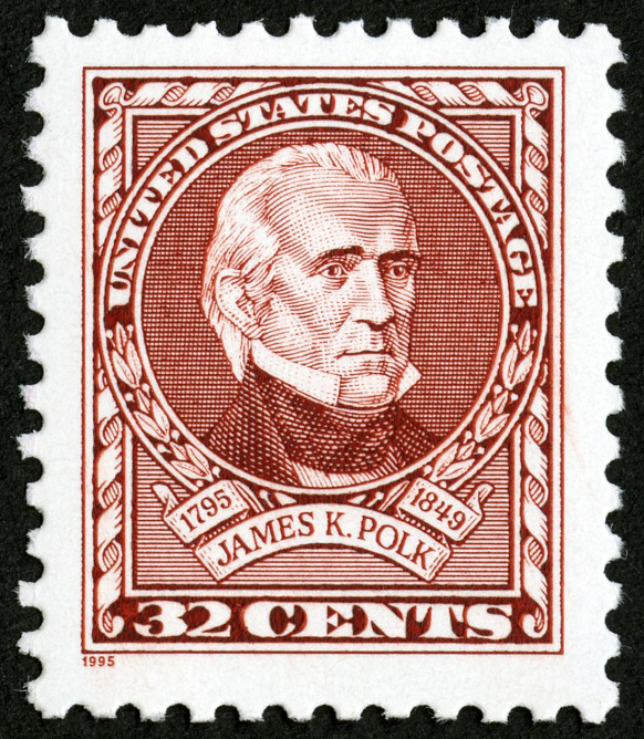 Sello James Polk de 32 centavos