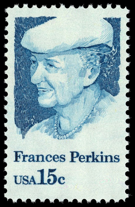 Sello de Frances Perkins de 15 centavos