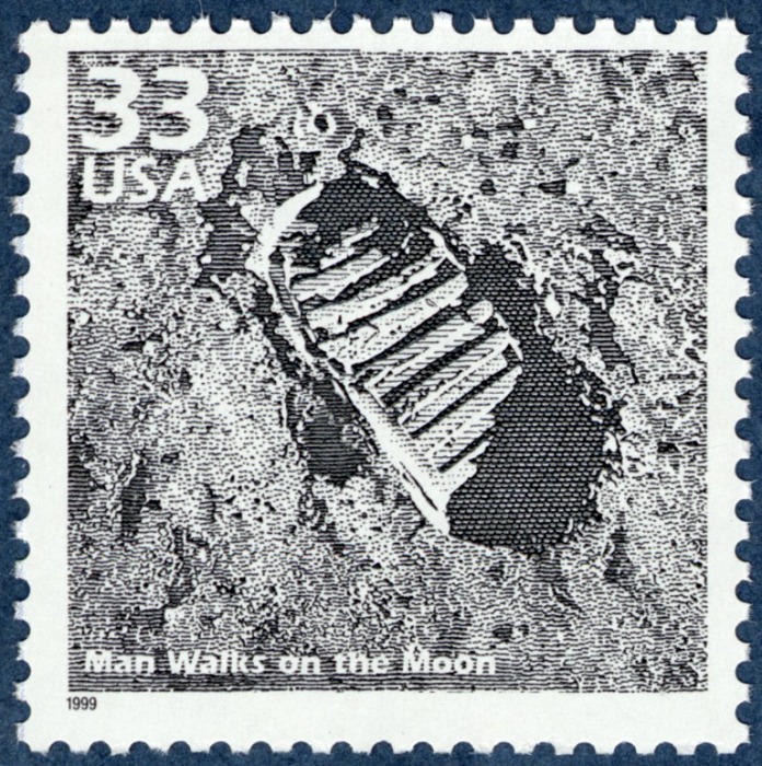 33-cent Man Walks on the Moon single