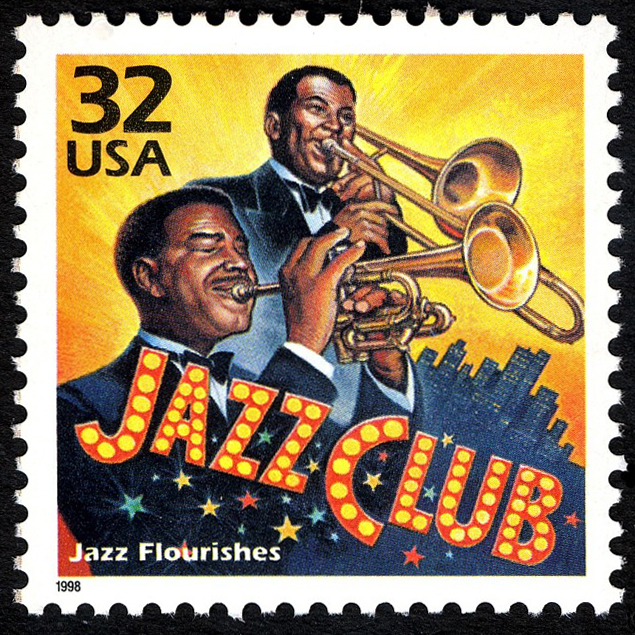 Sello Jazz Flourishes de 32 centavos