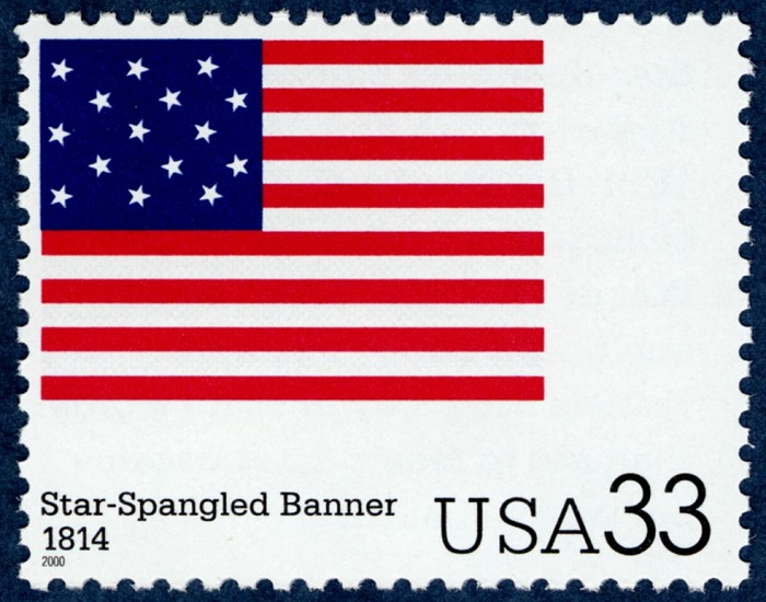 33-cent Star-Spangled Banner stamp