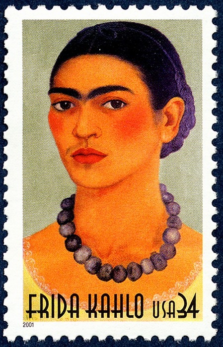 Sello de Frida Kahlo de 34 centavos