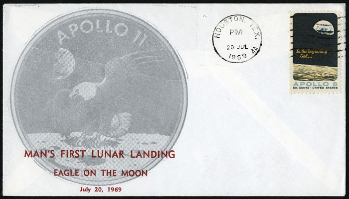 Sobre del evento de alunizaje del Apolo 11 de 1969