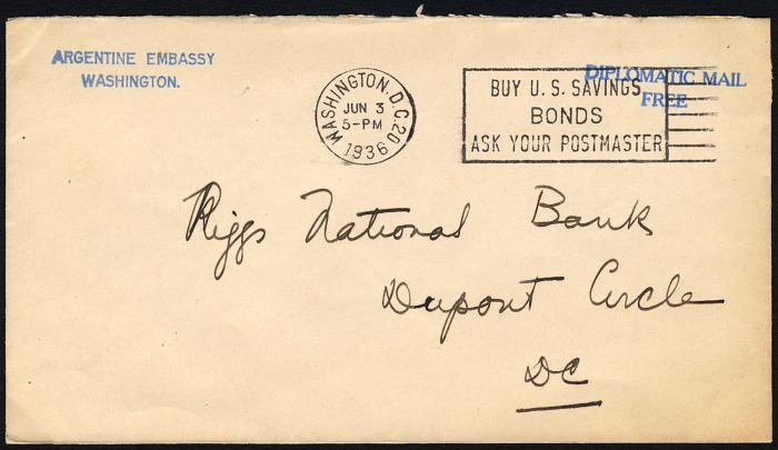 Diplomatic Mail cover