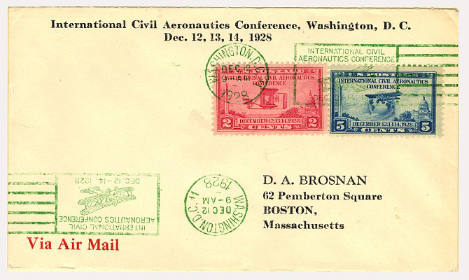 The 1928 International Civil Aeronautics Conference Stamps