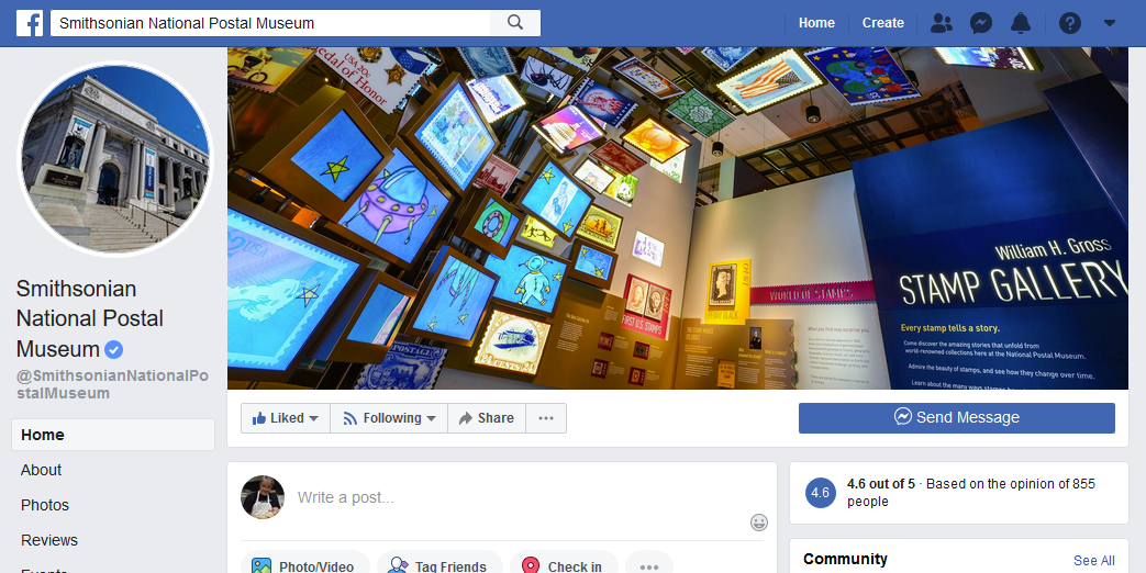 Facebook page screenshot