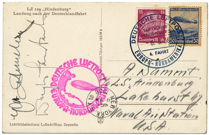 Hindenburg flight card