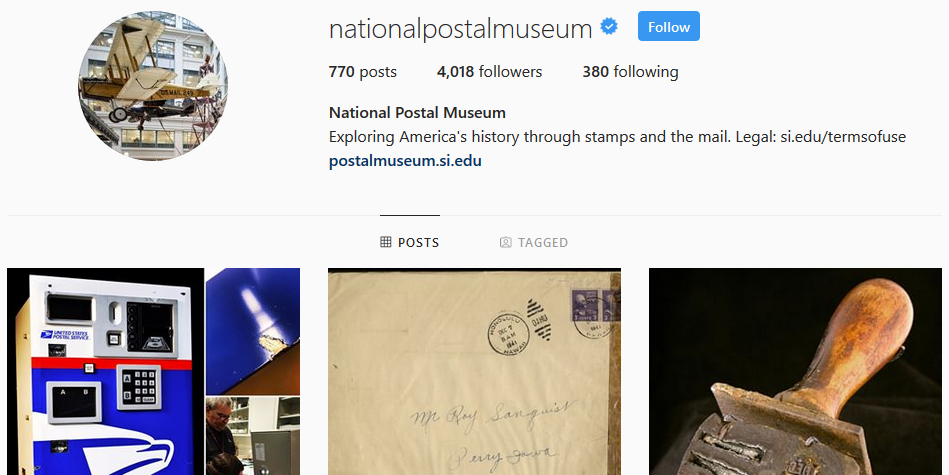 Instagram page screenshot