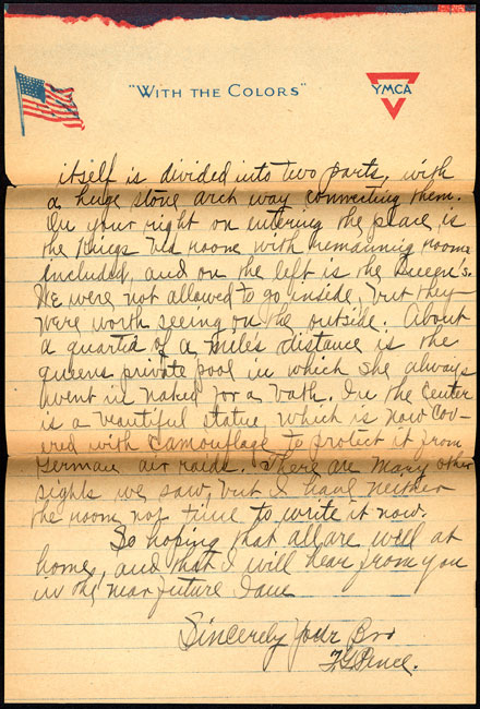 world war 1 letter home essay