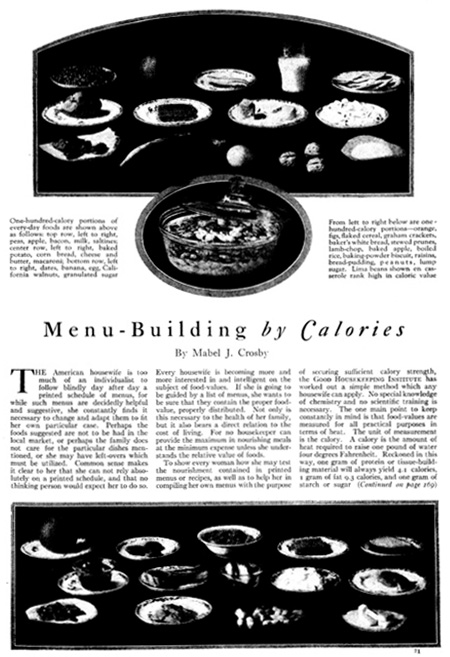 Menu-Building by Calories article