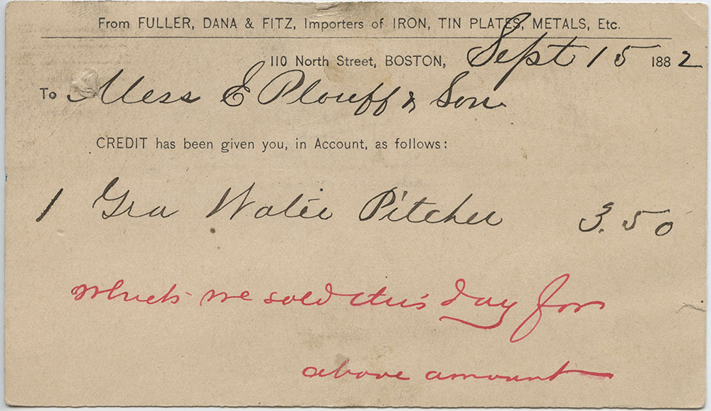 Preprinted Postal Card (front), 1882