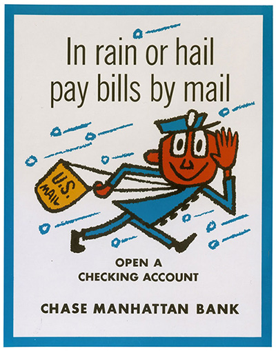 Mr. Zip advertisement for Chase Manhattan Bank