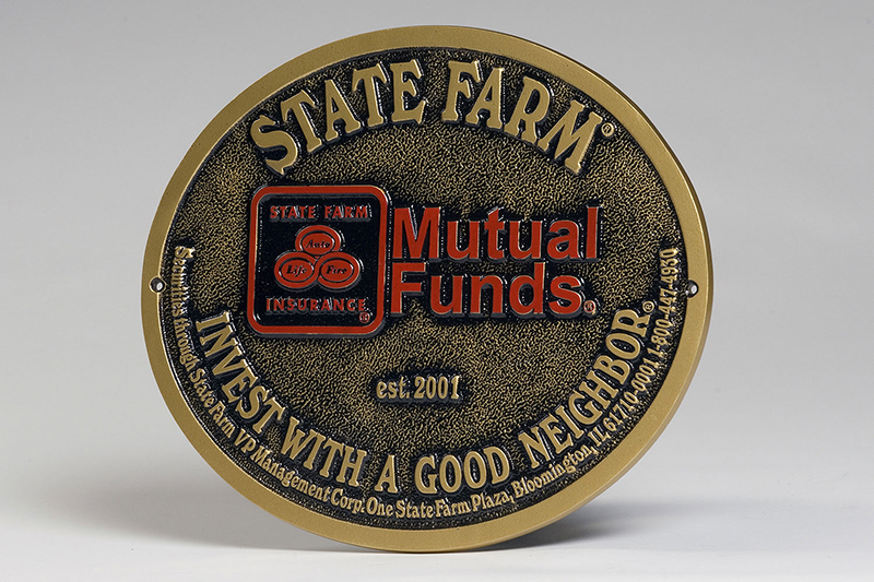 Mutual Funds Plaque, Bronze, 2001