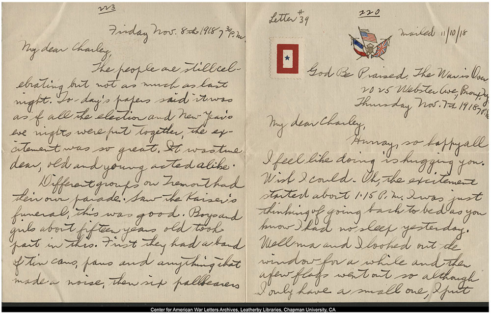 two-page handwritten letter