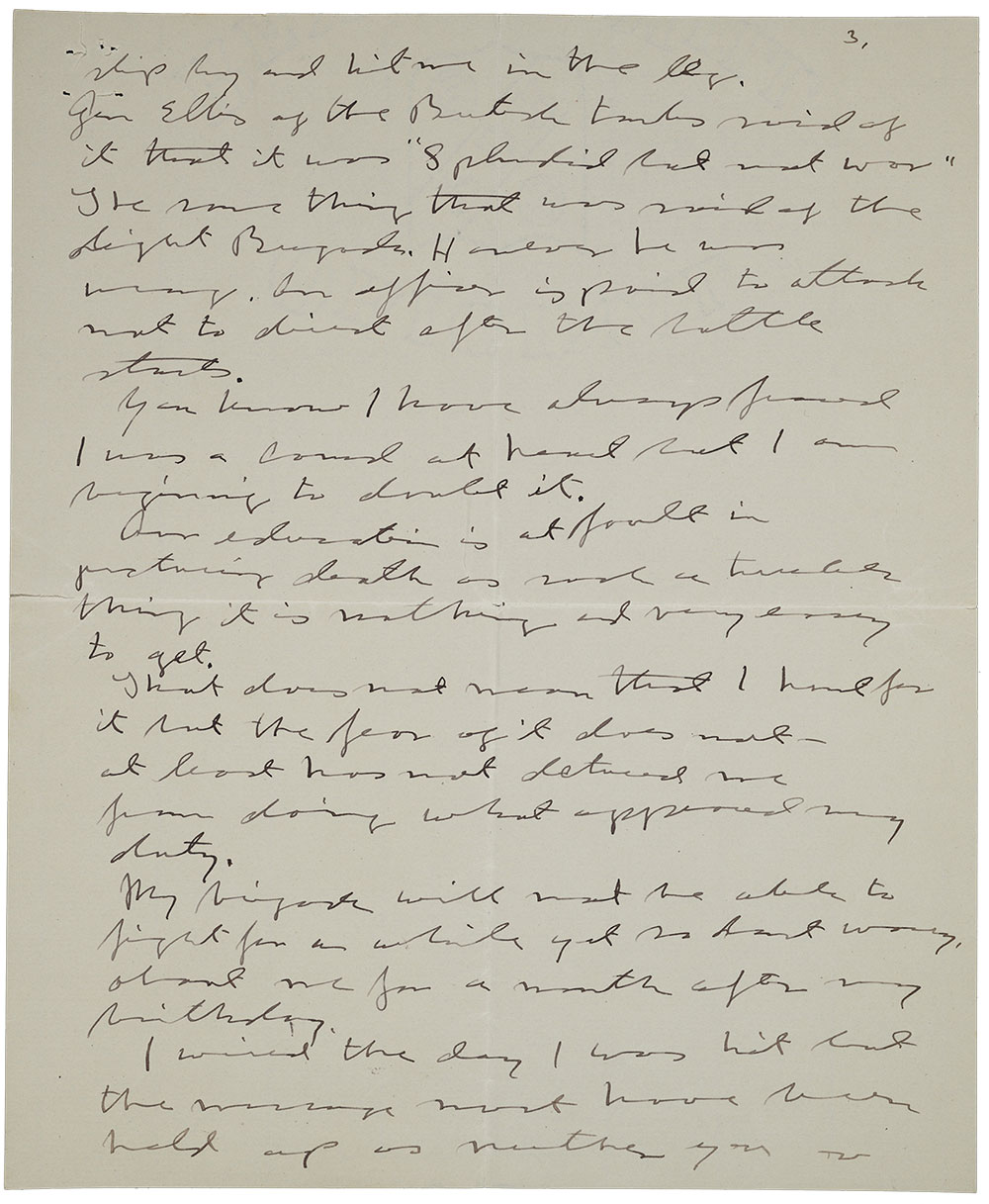 one page of a hand-written letter